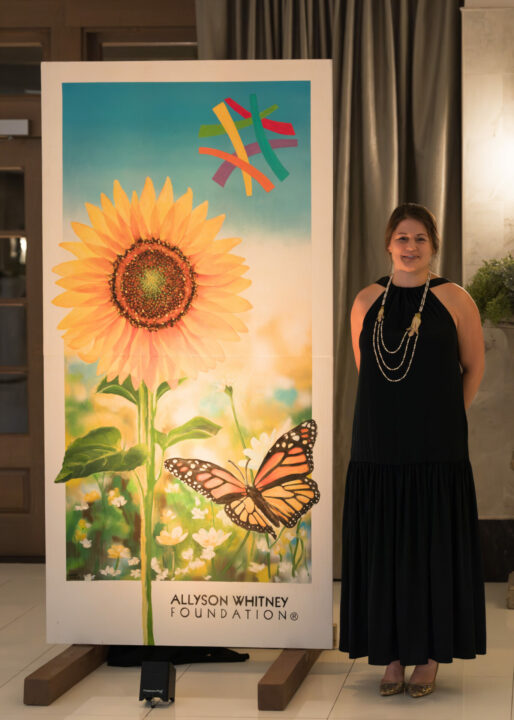 Sullivan County, NY artist Tobi Magnetico unveils her mural at the Allyson Whitney Foundation's Night of a Million Stars Gala